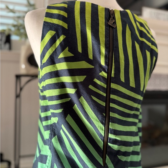 Desigual Striped Green and Black Dress - Picture 7 of 11